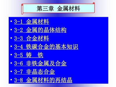 第三章 金屬材料——構筑現代文明的基石